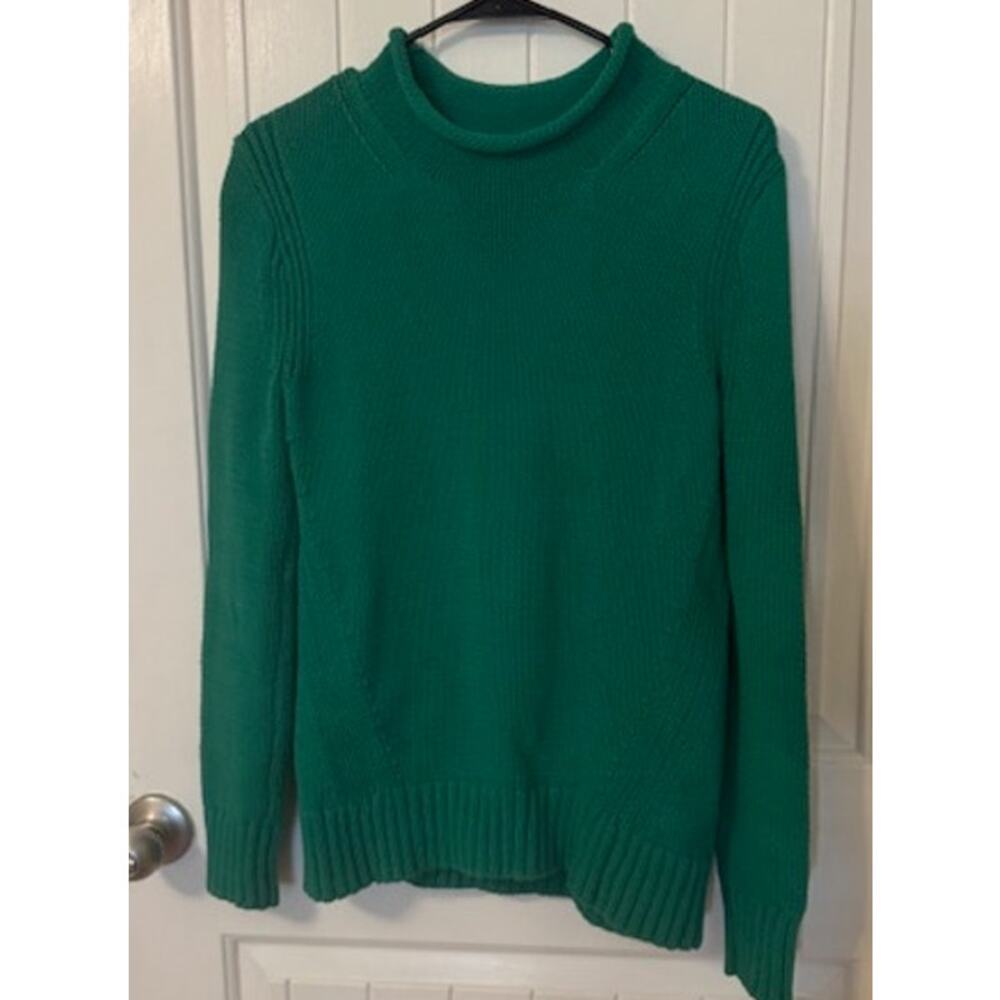 J Crew Always Women's 1988 rollneck™ sweater Kelly Green Men's XS/Women's M - Picture 2 of 7
